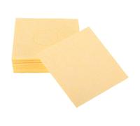 sourcing map 12 esponjas de soldadura de 60 x 60 mm, cuadradas, color amarillo profundo, punta de soldadura, repuesto de hierro para limpieza de soldador, 1,5 mm, grosor natural, 10 mm, grosor de