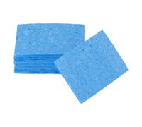 sourcing map 12 esponjas de soldadura rectangulares de 35 x 50 mm, punta de soldadura, repuesto de hierro para limpieza de soldador, 1,8 mm, grosor natural, 10 mm, grosor de absorción de agua