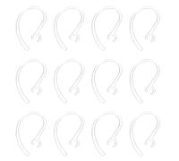 sourcing map 12 ganchos de repuesto para las orejas (0.28 pulgadas, transparentes) - Silicona suave universal pequeños clips antideslizantes de repuesto para auriculares Bluetooth de una sola oreja