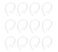 sourcing map 12 ganchos de repuesto para las orejas (6 mm, transparente) - Silicona suave universal pequeños clips antideslizantes de repuesto para auriculares Bluetooth de una sola oreja
