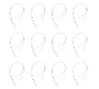sourcing map 12 ganchos de repuesto para las orejas (9 mm, transparente) - Silicona suave universal pequeños clips antideslizantes de repuesto para auriculares Bluetooth de una sola oreja
