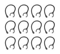sourcing map 12 ganchos de repuesto para orejas (10,5 mm, negro) - Silicona suave universal pequeños clips antideslizantes de repuesto para auriculares Bluetooth de una sola oreja