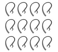 sourcing map 12 ganchos de repuesto para orejas (7 mm, negro) - Silicona suave universal pequeños clips antideslizantes de repuesto para auriculares Bluetooth de una sola oreja