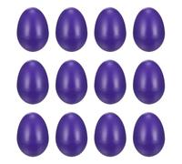 sourcing map 12 huevos de plástico musicales, maracas, instrumentos de percusión de mano para manualidades, pintura, música, aprendizaje, fiesta de Pascua, color morado