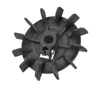 sourcing map 12 Impulsor Plástico Motor Ventilador Aleta Calor Disipación Aleta Redondo Rueda 13,5-14mm Interior Diámetro Negro