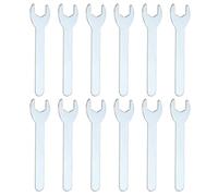 sourcing map 12 llaves de extremo abierto superfinas de 17 mm métricas de 108 mm de largo y 2 mm de grosor, ligeras llaves en forma de U para reparación de automóviles y montaje de muebles