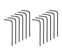 sourcing map 12 llaves hexagonales de 1/20 pulgadas 45# de acero en forma de L hexagonales SAE herramienta de reparación para reparación de bicicletas y motocicletas, color negro