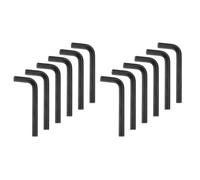 sourcing map 12 llaves hexagonales de 3/8 pulgadas 45# de acero en forma de L hexagonales SAE herramienta de reparación para reparación de bicicletas y motocicletas, color negro