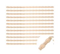 sourcing map 12 molduras decorativas de madera de 15.75 pulgadas, molduras de muebles de madera 3D sin terminar para manualidades, hogar, pared, gabinete, estante, ventana, puerta (línea de calabaza