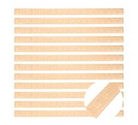 sourcing map 12 molduras decorativas de madera de 15.75 pulgadas, molduras de muebles de madera 3D sin terminar para manualidades, hogar, pared, armario, estante, ventana y puerta (rejilla, 25 mm)