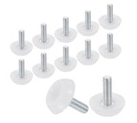 sourcing map 12 niveladores de patas de muebles de rosca M6, patas de mesa de nivelación ajustables de 23 x 20 mm, nivelación de deslizamiento de muebles con rosca para patas de silla, taburete, color
