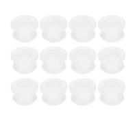 sourcing map 12 ojales de goma de 13,5 mm, agujero de identificación de 10,3 mm, arandela de goma de silicona negra para cableado, automoción, transparente