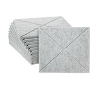 sourcing map 12 paneles acústicos adhesivos cuadrados de alta densidad a prueba de sonido, de fieltro, autoadhesivos, antideslizantes, antivibración, almohadillas antideslizantes de ruido, 12 pulgadas