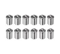 sourcing map 12 piezas de émbolo de bola de 10 x 13/12 x 16 mm, acero inoxidable 304, cuentas de posicionamiento de precisión, émbolos de resorte, pestillo de bola para puertas, dispositivos