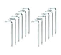 sourcing map 12 piezas T10 de seguridad anti manipulaciones Torx Star Key Bit de 2.3 pulgadas de largo brazo hexagonal Torx en forma de L llave hexagonal de 6 puntos, herramienta manual de acero al