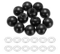 sourcing map 12 pomos de bola roscados M10 x 18 mm, acero al carbono, tuercas de rosca, tapas de tuerca, tapas de tuerca, tapas de rosca, decoración de lámpara para proyectos de iluminación, color