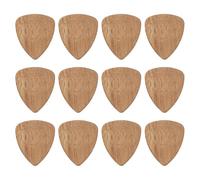 sourcing map 12 púas de guitarra de madera, calibre ultra pesado de 3 mm, con forma de ranura de madera, para guitarras eléctricas, acústicas, bajos, color marrón