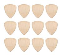 sourcing map 12 púas de guitarra de madera, calibre ultra pesado de 3 mm, con forma de ranura de madera de arce, para guitarras eléctricas, acústicas, bajos, color madera clara