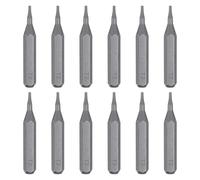 sourcing map 12 puntas de destornillador Torx T2 de 5/32 pulgadas, vástago hexagonal de 28 mm de longitud, estrella magnética de acero S2 de 6 puntos para reparación de precisión eléctrica
