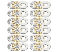 sourcing map 12 rodamientos axiales de bolas F7-15M, 7 mm x 15 mm x 5 mm, rodamientos de empuje miniatura con arandelas, acero cromado, una sola dirección para sistemas de transportadores, máquinas