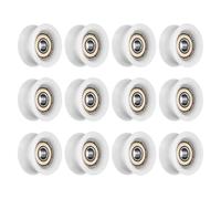 sourcing map 12 rodamientos de guía de plástico tipo U de 6 x 28,5 x 13 mm, polea tipo U, color azul