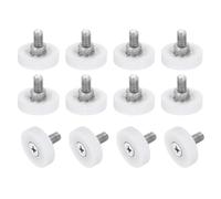 sourcing map 12 rodillos de cajón de 25 mm, poleas de posicionamiento de plástico, superficie plana, rodamiento de polea de cajón pequeño, rueda de repuesto para piezas de muebles, gabinetes, armarios