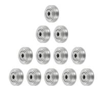 sourcing map 12 ruedas de polea POM de ranura grande para impresora 3D, ruedas de pórtico sólidas de alta velocidad con rodamiento lineal de polea de plástico 625zz para impresora 3D, máquina CNC