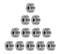 sourcing map 12 ruedas de polea POM de ranura pequeña para impresora 3D, ruedas de pórtico sólidas de alta velocidad con rodamiento lineal de polea de plástico MR105 para impresora 3D, máquina CNC