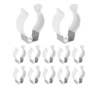 sourcing map 12 soportes de clip T8 U, clip de tubo fluorescente LED de acero inoxidable 304, abrazaderas de tubo de soporte de lámpara para accesorios de montaje de varilla de tubo de bombilla de 20