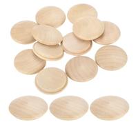 sourcing map 12 tapones de botón de madera, 30 mm, tapón de madera dura, tapones de madera para muebles, decoración de manualidades (35 mm x 30 mm)