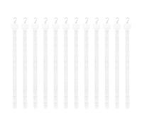 sourcing map 12 tiras de mercancía para colgar en la estación con gancho en S, soportes de plástico de 24.8 pulgadas con cabecera de etiqueta para exhibición minorista, tienda en casa, organizador de