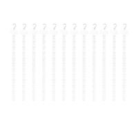 sourcing map 12 tiras de mercancía para colgar en la estación con gancho en S, soportes de plástico de 24.8 pulgadas con cabecera de etiqueta para exhibición minorista, organizador de bolsas de