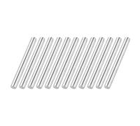 sourcing map 12 varillas redondas de acero inoxidable 304, 5 mm de diámetro, varillas de eje sólido de metal de 50 mm de longitud, barra de torno de acero para manualidades, modelos de bricolaje