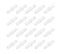 sourcing map 120 conectores de válvula de aire de acuario, tubo en línea de plástico de 3/16 pulgadas (4,9 mm) OD válvulas rectas conector de tubo de línea aérea para tanque de peces, estanque línea de aire