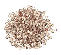 sourcing map 1200 lentejuelas sueltas, lentejuelas iridiscentes redondas sueltas de 6 mm, arcoíris a granel con agujeros, 0.7 oz (20 g) para costura, bordado, ropa, manualidades, decoraciones, champán