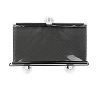 sourcing map 125x58cm Cortinilla Retráctil Negra Protector Solar de Parabrisas de Coche