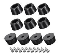 sourcing map 12mm Ancho x 7mm Alto Redondo Goma Parachoques Pies, Inoxidable Acero Tornillos y Arandela para Muebles, Electrónica, Antideslizante 12uds