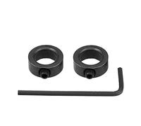 sourcing map 12mm Diámetro Taladro Parada, Taladro broc* Profundidad Soporte, Juego Tornillo Estilo, Negro Óxido Carbono Acero, Paquete de 2