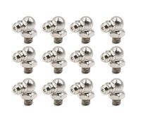 sourcing map 12Pcs M6x1 Boquillas Engrasadoras Ángulo Recto Engrasador Boquilla de Grasa para Coche Metal Chapado En Níquel