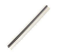sourcing map 12uds 2.54mm Doble Hila 2x40 80 Pines Macho Recto Clavijas Cabezales Tira 100mm