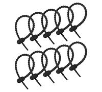 sourcing map 12uds Negro Reutilizables Cremallera Bridas 6 Pulgadas