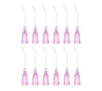 sourcing map 12uds Punta Dispensadoras Agujas, 30 Calibre 45 Grados Dobladas Dispensadoras Puntas 1" Extremo Aguja Dispensadora para Aceite o Pegamento Aplicador, Púrpura