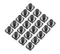 sourcing map 12x12x12mm Panel Mini/Micro PCB momentáneo táctil táctil interruptor de botón DIP 20PCS