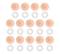 sourcing map 14 tapas decorativas de plástico, 12 mm, cubierta decorativa para clavos de espejo con arandela de agujero de 8 mm, tapas de tornillo para muebles, gabinete, espejo, color oro rosa