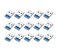 sourcing map 15 conectores USB 3.0 tipo A macho, adaptador de repuesto de 9 pines DIP de 90 grados para proyectos de bricolaje, color azul