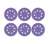 sourcing map 15 discos de lijado de 125 mm, 8 agujeros, grano 5000, papel de lija orbital aleatorio, almohadillas para lijadora orbital para carpintería, automoción y pulido de metales, color morado