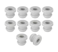 sourcing map 15 ojales de goma de 10 mm, agujero de identificación de 7 mm, ojal de goma de silicona negra para cableado, gris automotriz, gris