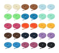 sourcing map 15 pares de cordones planos para zapatos de 5/16 x 150 pulgadas, cordones elásticos planos para tenis, zapatos de patinaje, botas, 15 colores