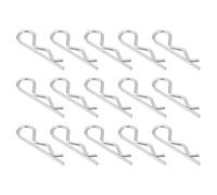sourcing map 15 pasadores de resorte en forma de R de acero inoxidable 304 de 4 mm x 80 mm, clips R para electrodomésticos, equipos deportivos, reparación de mecánicos de automóviles (plateado)