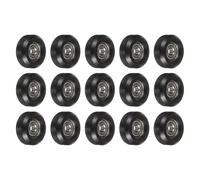 sourcing map 15 rodamientos de bolas 625Z de 5 x 24 x 10 mm, doble metal blindado, rueda de polea plana para muebles, accesorios de hardware, color negro